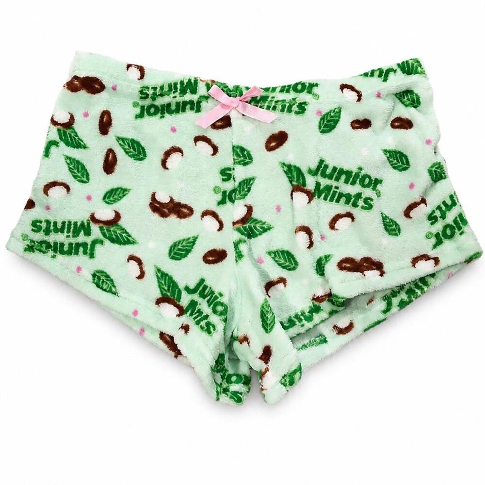 NEW Junior Mints Candy multicoloured plush shorts Women Large L